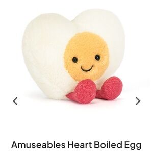 Jellycat Amuseables Heart Boiled Egg Plush Toy